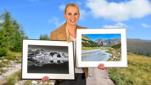 Bianca Braunschweig mit ihren Bergbildern